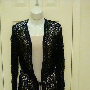 Rampage Crocheted Cardigan / Coverup